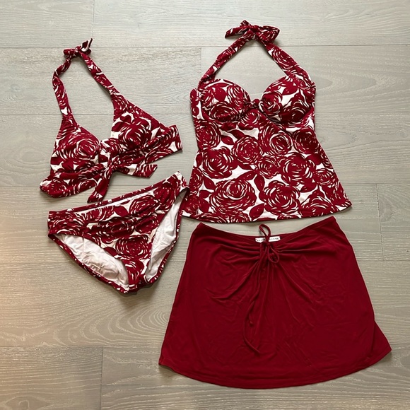 Robin Piccone swimsuit bundle-Bikini top, tankini, bottom & skirt mix & match! - Picture 1 of 10